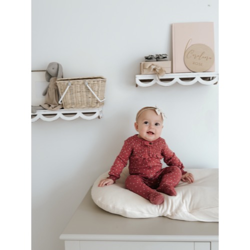 Smocked Zipper Footie【全3色】