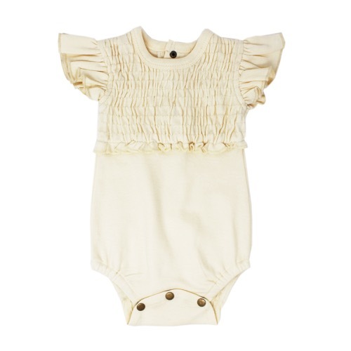 【Outlet】Smocked S/Sleeve Bodysuits【全3色】