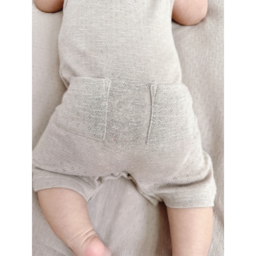 Pointelle S/Sleeve Romper