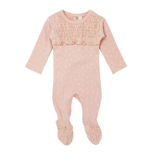 【Outlet】Smocked Footie【全3色】