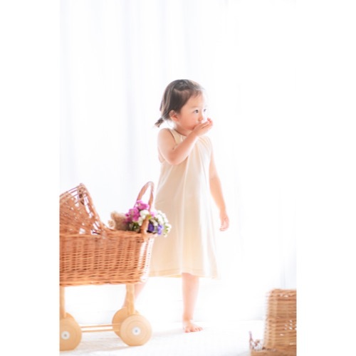 Kids Sleeveless Keyhole Dress【全3色】