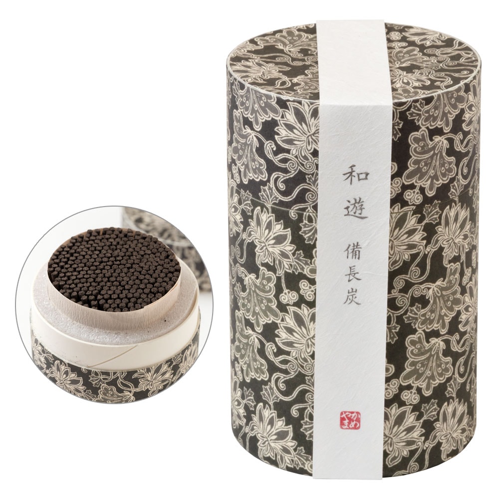和遊　備長炭のお香（円筒）　線香・インセンス　Japanese style incense　※在庫限り