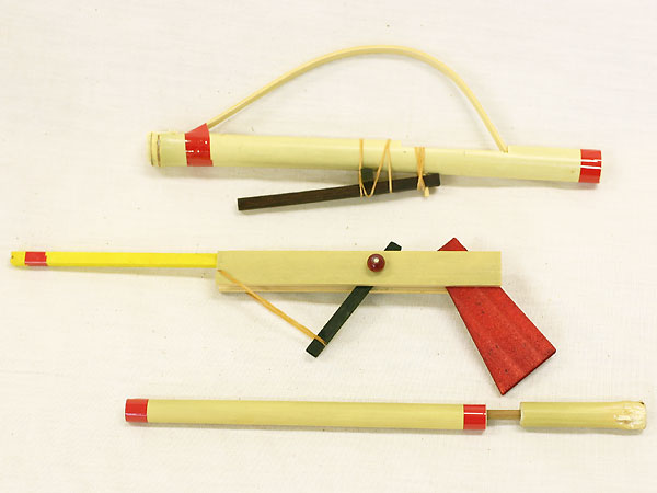 一つでたくさん遊べます　鉄砲セット|木の玩具|なつかしの玩具