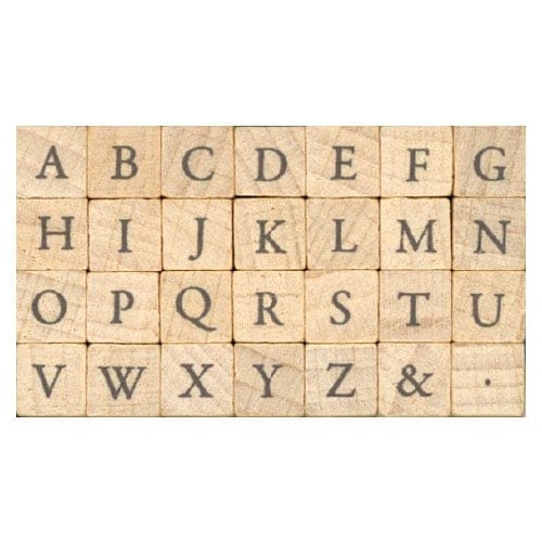 プチ文字スタンプセット小　Garamond大文字 (1228-001)　こどものかお　Petit character stamp set