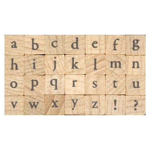 プチ文字スタンプセット小　Garamond小文字 (1228-002)　こどものかお　Petit character stamp set