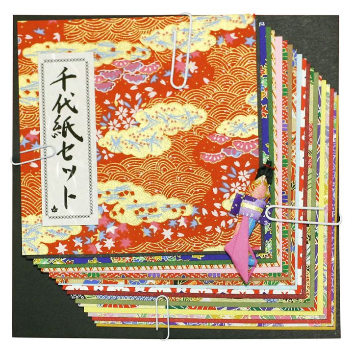 金太郎　千代紙 友禅和紙千代紙 ゴールド仕様 30柄30枚セット 15×15cm｜金が輝く