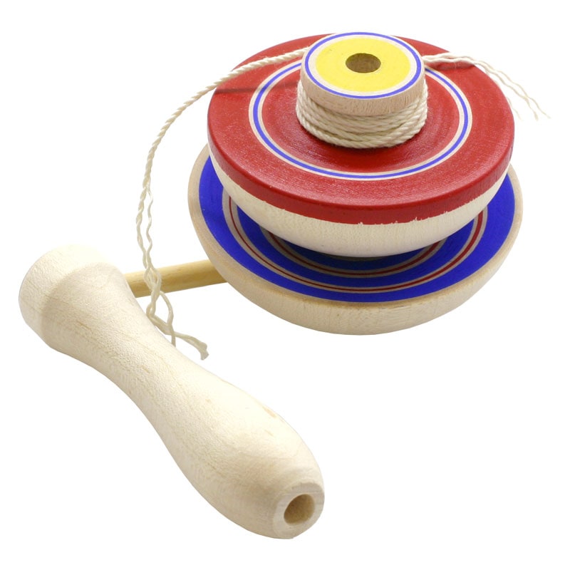 こまが飛び出る！　ロケット独楽　山形県の木地玩具