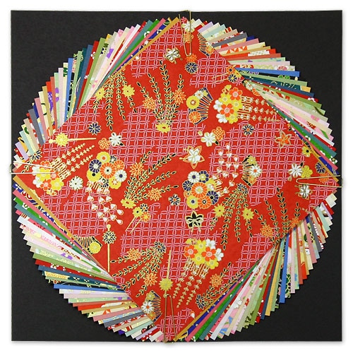 友禅和紙千代紙 ゴールド仕様 30柄30枚セット 15×15cm｜金が輝く