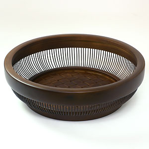 駿河竹千筋細工　盛器　竹生（ちくぶ）　職人が竹ひごを組んで千筋にして作り上げられた器　繊細で滑らかな曲線美|籠・小物入れ|インテリア