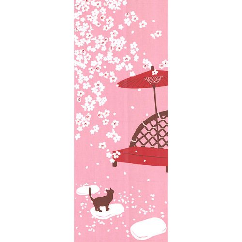 季節の彩るタペストリーに　飾り手拭い　野点