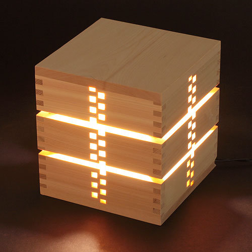 ますや 灯します（インテリアライト） 岐阜県大垣市の檜製工芸品