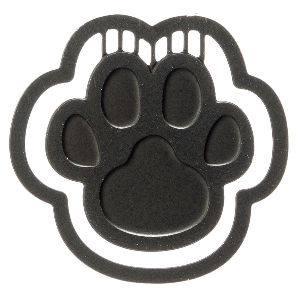 プチクリ　肉球　黒(PC018)　10個入り　ステンレス製ねこのゼムクリップ　ファンシー文具　メモやブックマークに使える可愛いステーショナリー