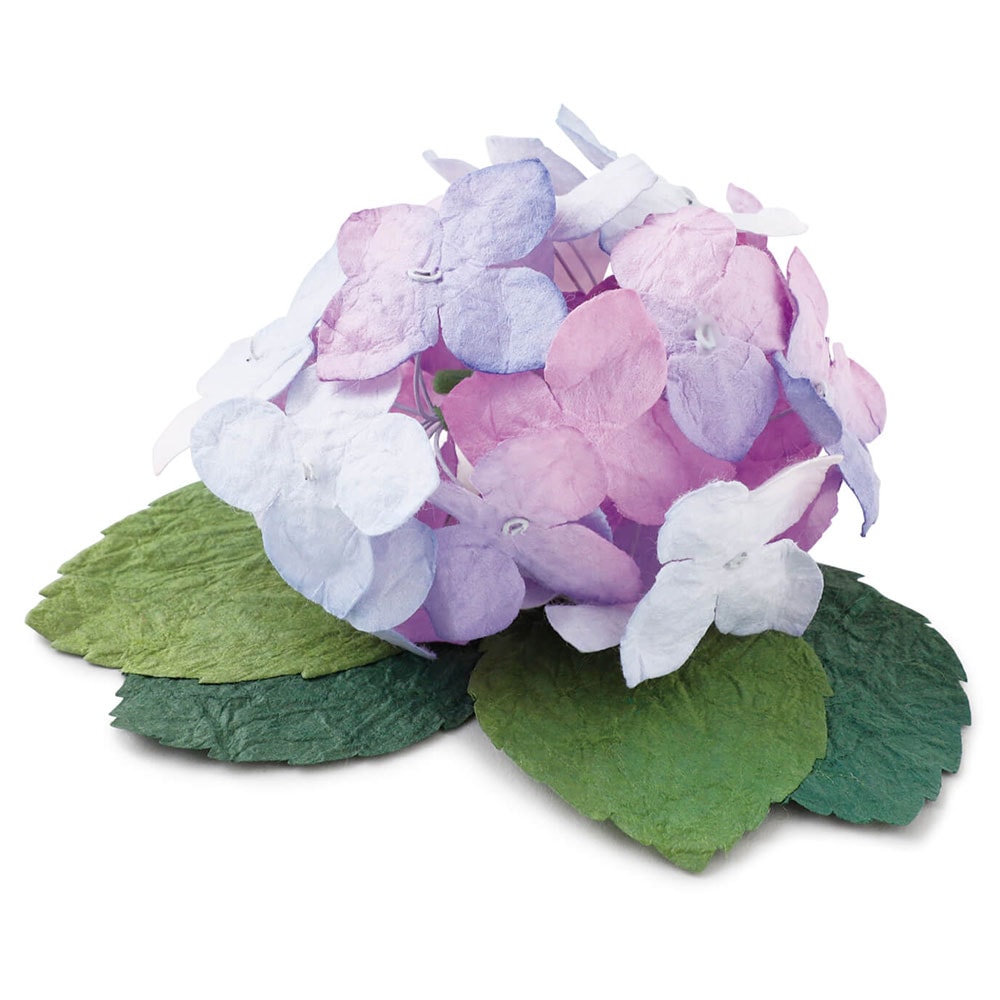 めでたや 和紙花〈あじさい／紫〉｜初夏の梅雨を彩る、束ねても分けても飾れる紫陽花