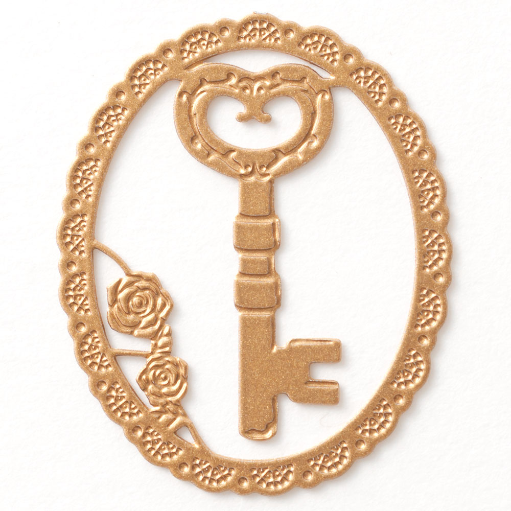 プチクリ　鍵《愛・富・健康の象徴》　ゴールド(PC037)　ラッキーモチーフシリーズ　10個入り　ステンレス製ゼムクリップ　ファンシー文具　メモやブックマークに使える可愛いステーショナリー