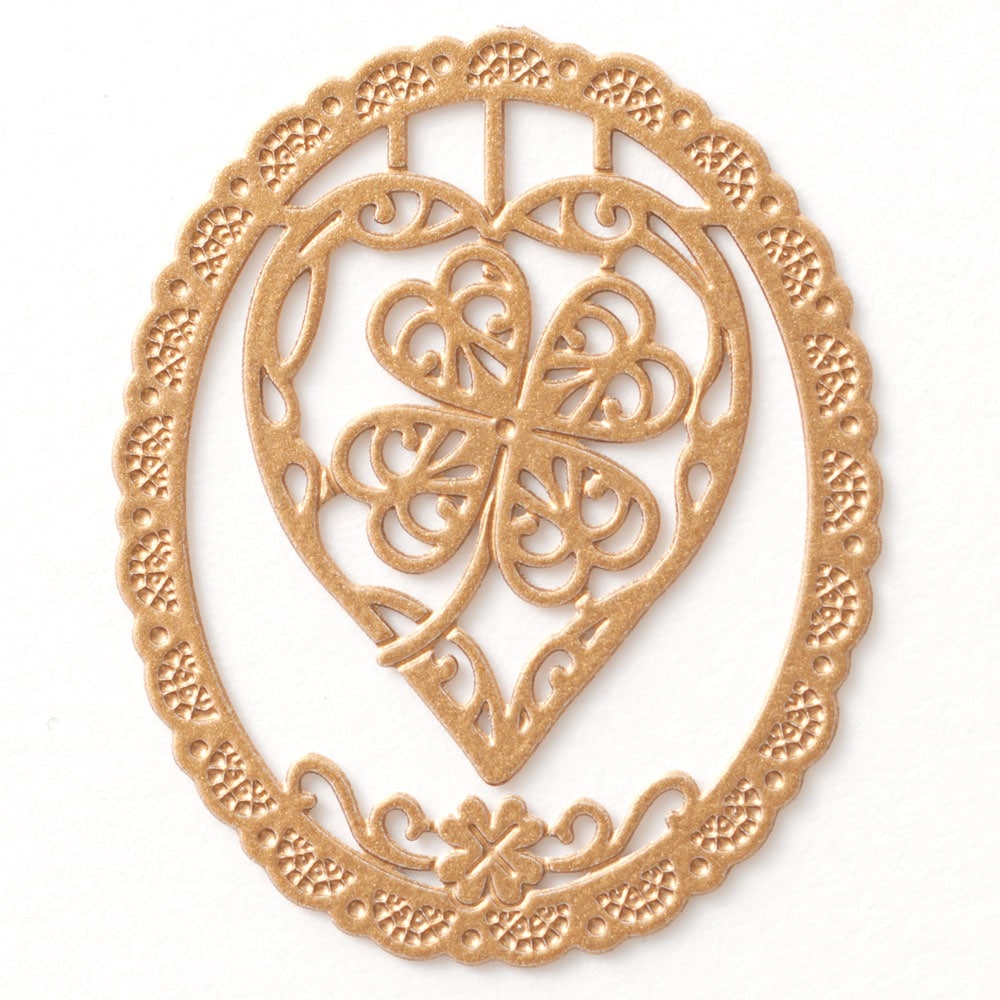 プチクリ　クローバー《希望・幸福・愛情・健康》　ゴールド(PC042)　ラッキーモチーフシリーズ　10個入り