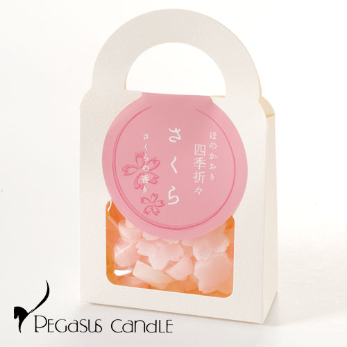 ほのかおり「四季折々」　さくら（桜の香り）　ロウの芳香剤・ルームフレグランス　ペガサスキャンドル　Wax made fragrance