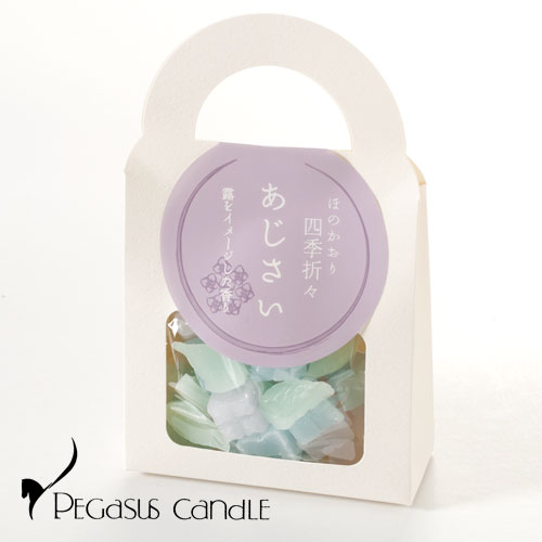 ほのかおり「四季折々」　あじさい（露をイメージした香り）　ロウの芳香剤・ルームフレグランス　ペガサスキャンドル　Wax made fragrance