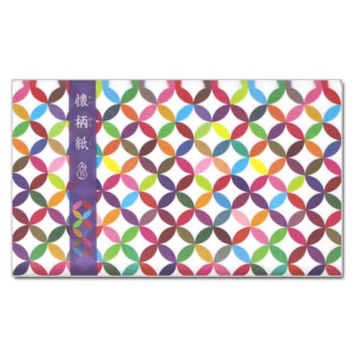 【懐紙】和詩倶楽部　懐柄紙　京七宝　30枚入り (KG-017)　大豆インキ使用　濃いめの絵柄で両面違った雰囲気で使える懐紙