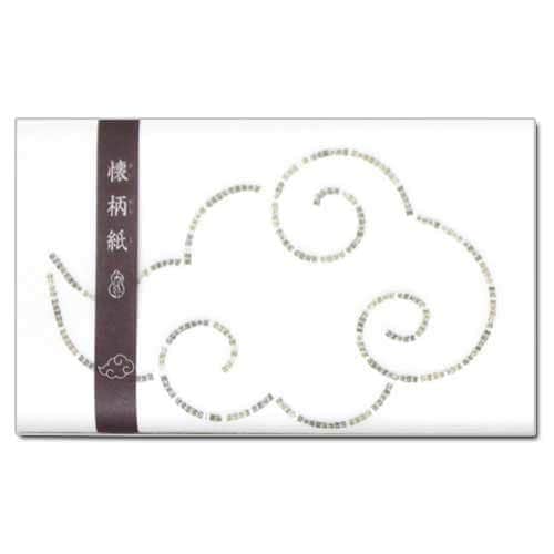 【懐紙】和詩倶楽部　懐柄紙　般若心経（雲）　30枚入り (KG-022)　大豆インキ使用　濃いめの絵柄で両面違った雰囲気で使える懐紙