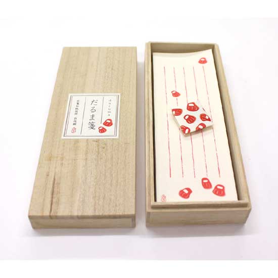 和詩倶楽部 桐箱入り一筆箋 だるま箋 100枚入 (KI-012) 気軽なひとことを添えるミニ便箋 白檀の文香入り ※在庫限り