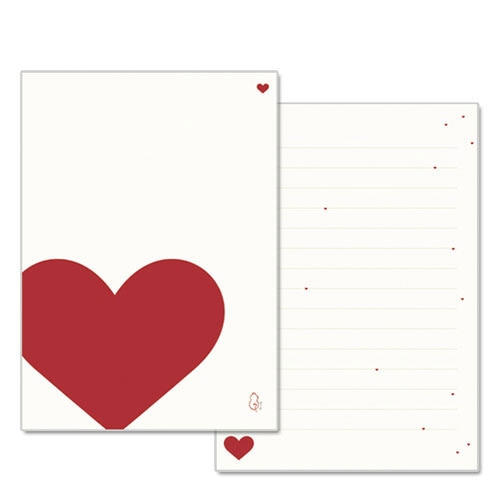 和詩倶楽部　みこと箋　ハート（便箋10枚＋封筒4枚セット） (LM-012)　B6サイズの横書きミニレターセット　和紙使用