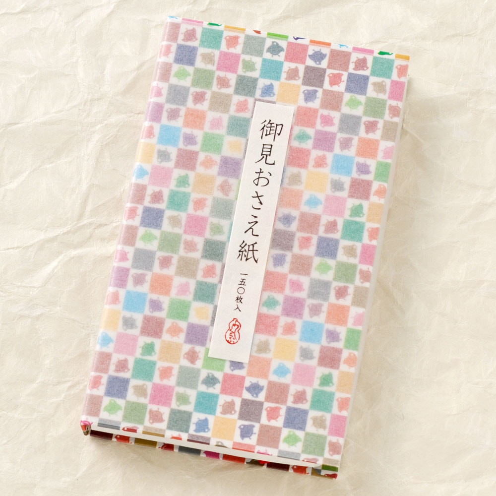 和詩倶楽部　御見おさえ紙　京千鳥格子〈カラー千鳥格子〉　あぶらとり紙150枚入 (OO-113)　※在庫限り