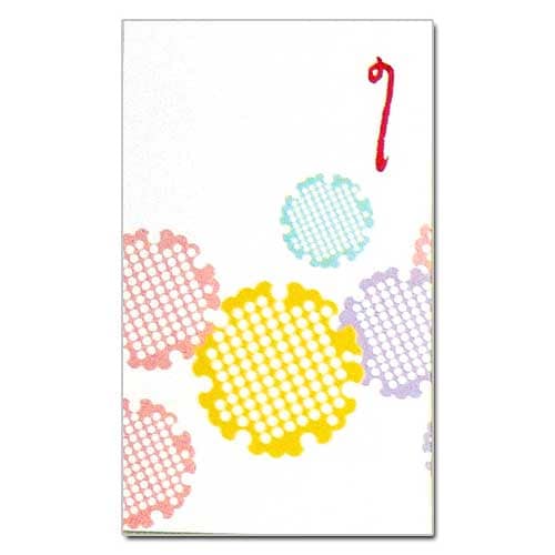 和詩倶楽部　オリジナルぽち袋　雪輪　カラー　３枚入 (PB-013)　お年玉袋　心づけ