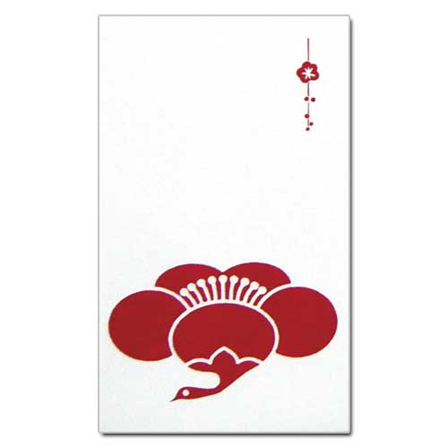 和詩倶楽部　オリジナルぽち袋　鶴梅　３枚入 (PB-032)　お年玉袋　心づけ