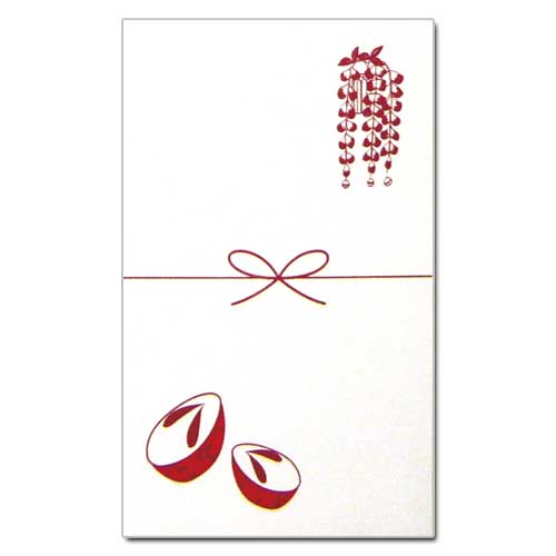 和詩倶楽部　オリジナルぽち袋　花簪とぽっくり　３枚入 (PB-033)　お年玉袋　心づけ