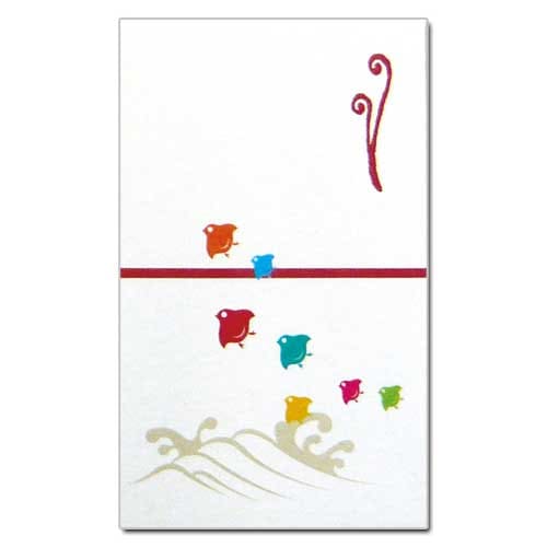 和詩倶楽部　オリジナルぽち袋　千鳥　３枚入 (PB-034)　お年玉袋　心づけ