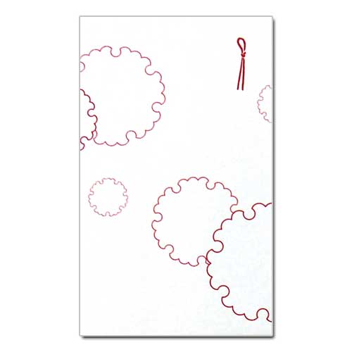 和詩倶楽部　オリジナルぽち袋　雪輪　赤　３枚入 (PB-053)　お年玉袋　心づけ