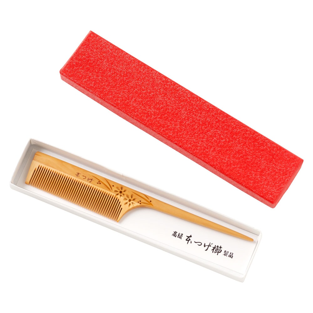 つげセット櫛 小 桜彫 椿油仕上げ | こだわりの和雑貨 和敬静寂