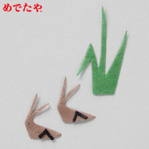 和紙パーツ　鈴虫　18柄分入　めでたや　秋のペーパークラフトパーツ