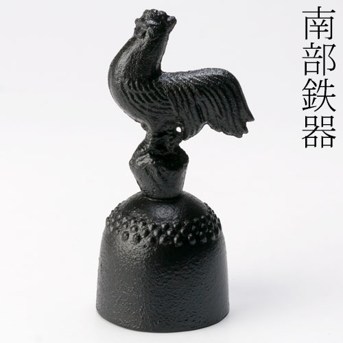 南部鉄器　干支の卓鈴・呼鈴（卓上ベル）　十二支：酉（とり）　文鎮・ペーパーウェイトにも　Nanbu-tekki eto takurin