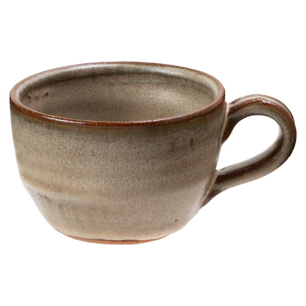 信楽焼〈カフェオレボウル〉白 280ml｜中村文夫（なか工房）が作る、丸みある柔らかいフォルムのスープマグ