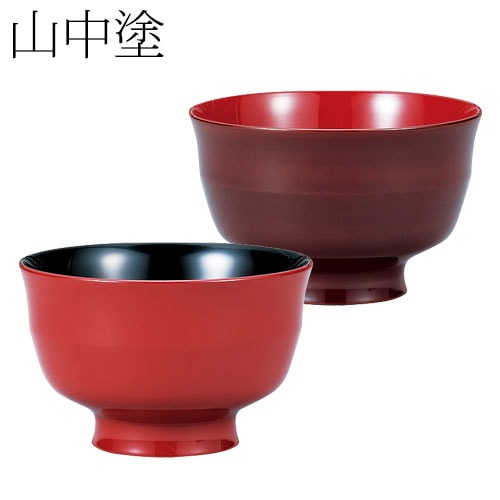山中塗 お汁椀 5客セット 白漆 （まえじゅう漆器で和の暮らしを