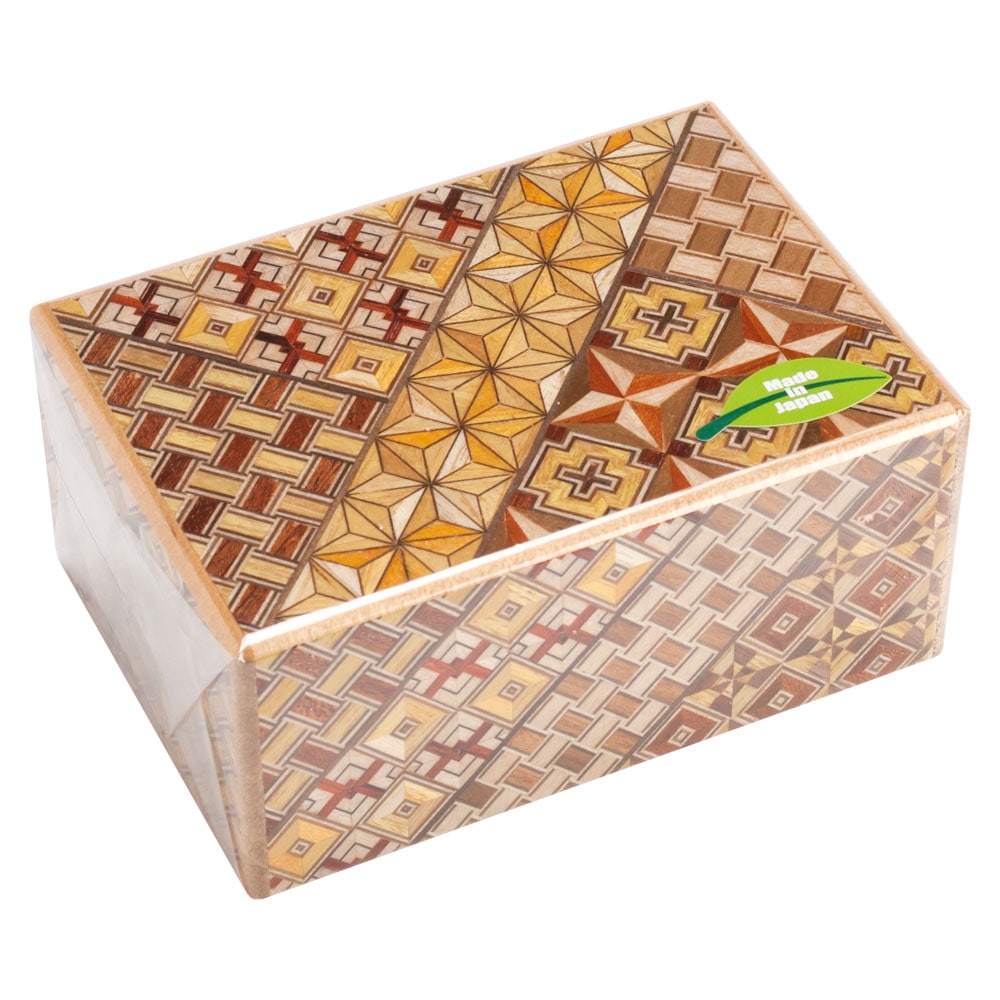 箱根寄木細工〈ミニ秘密箱 2寸5回仕掛け〉箱根伝統工芸品｜開け方を
