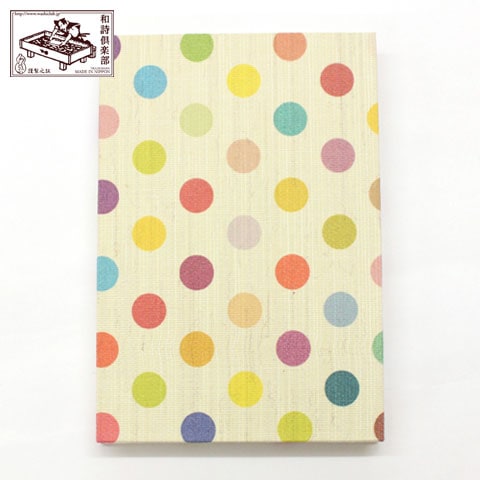 【御朱印帳】彩り水玉文 (GO-002)　和詩倶楽部　Goshuin book / Washi club　※在庫限り