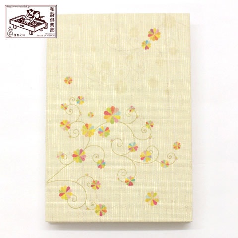 和詩倶楽部 御朱印帳〈彩り菊蔓〉奉書紙×紗紙・蛇腹｜朱印を重ねる旅の一冊
