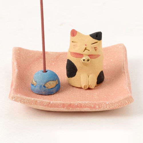 お辞儀猫香立 ※在庫限り