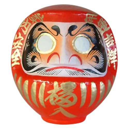高崎だるま　縁起だるま　6号（高さ23cm）赤　群馬県指定ふるさと伝統工芸品（肩に入る文字は写真と異なる場合があります）