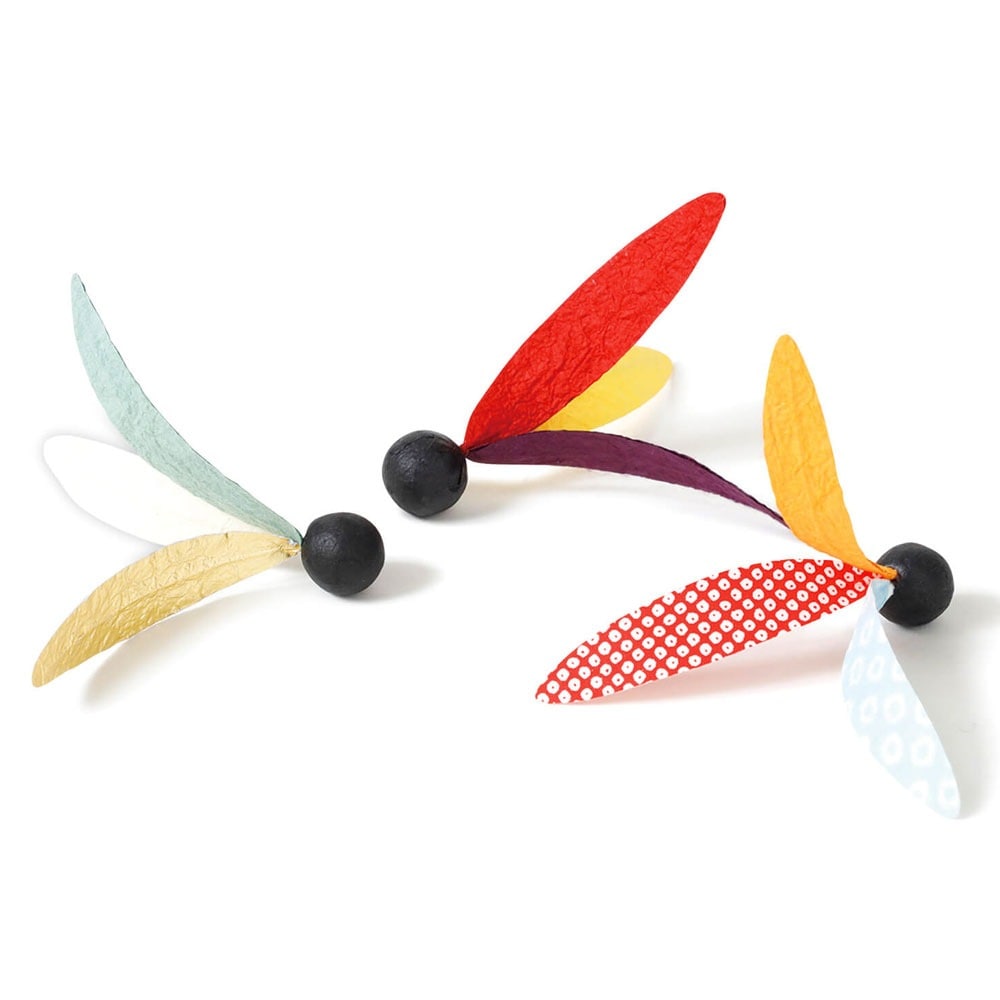 正月飾り めでたや 和紙飾り羽根 3個入 New Year decoration Japanese paper ornament Hane