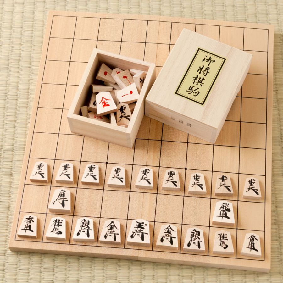 天童将棋駒 将棋盤セット 職人による手書き将棋駒と折盤のセット 山形