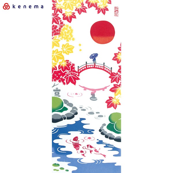 気音間　注染てぬぐい　日本庭園　大柄手拭　※在庫限り