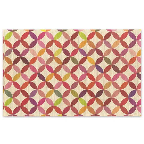 フリーサイズ判　彩り七宝　牡丹色 (BD-007)　吉兆書包み　室町紗紙ブックカバー　和詩倶楽部　※在庫限り