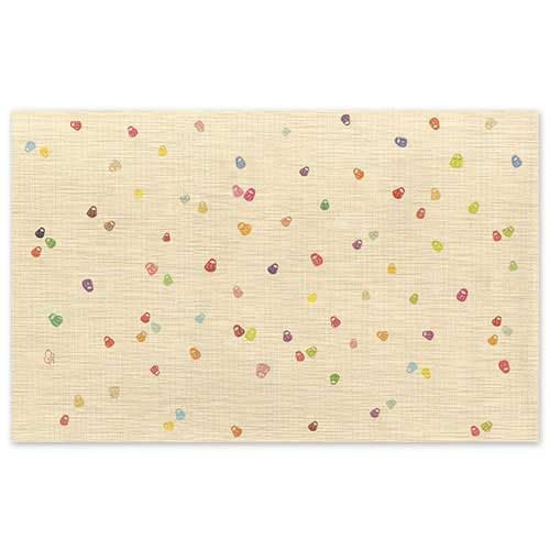 フリーサイズ判　子だるま (BD-017)　吉兆書包み　室町紗紙ブックカバー　和詩倶楽部　※在庫限り