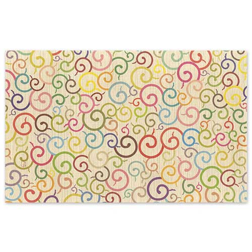 フリーサイズ判　彩り唐草 (BD-018)　吉兆書包み　室町紗紙ブックカバー　和詩倶楽部