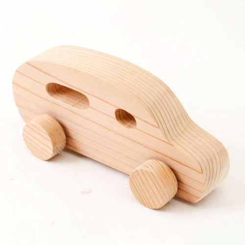 木のおもちゃ　くるま（大）　杉無垢材　群馬県の工芸品　Wooden toy  Gunma craft|木の玩具|なつかしの玩具