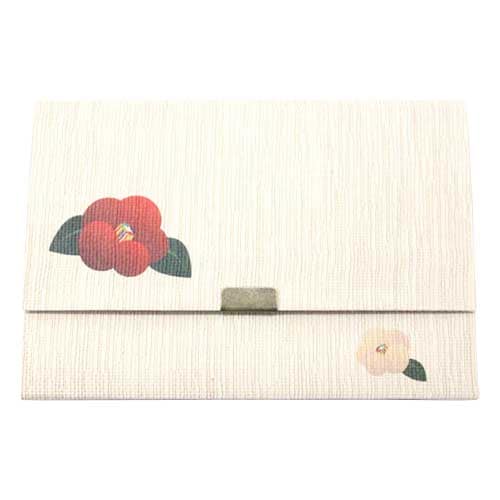 【懐紙入れ】室町紗紙　七宝椿 (KR-018)　和詩倶楽部　Kaishi case  Muromachi shoushi