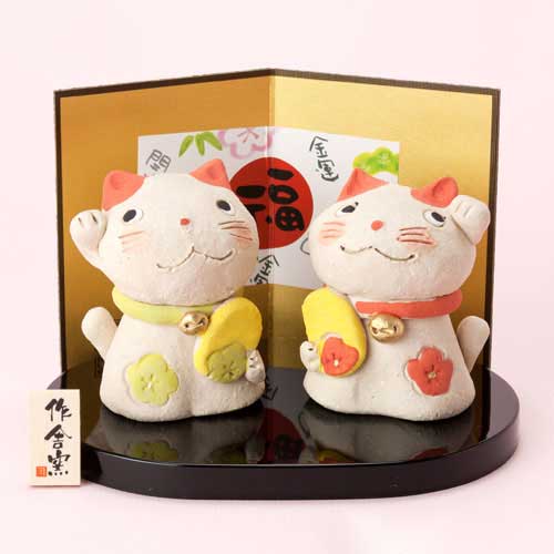瀬戸焼〈レトロ招き猫貯金箱・金・愛知県の工芸品〉 | こだわりの和